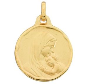 Médaille Vierge A L Enfant Sat/Lisse