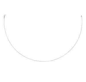 Collier Omega Ronde Or Gris 0.8mm Diam 