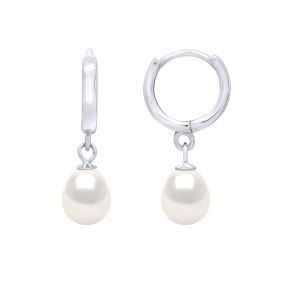 Boucles d'Oreilles Perles de Culture d'Eau Douce Baroque Argent 925 Millièmes