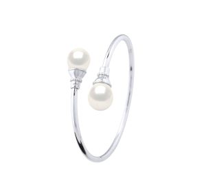 Bracelet Jonc Prestige TOi & Moi 2 Perles d'Eau Douce