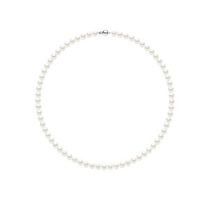 Collier  Rang de Perles d'Eau Douce Rondes en Argent 925 Millièmes