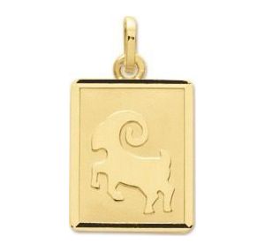 Médaille zodiaque bélier or jaune