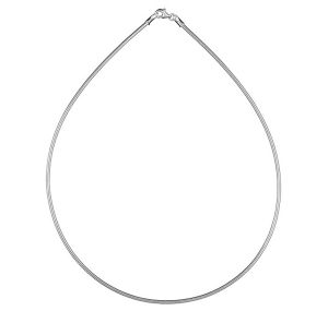 Collier Cable Omega Ronde 1.9mm 42cm Argent Rhodie