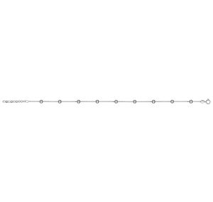 Chaine Cheville Argent Boules 23+2,5cm